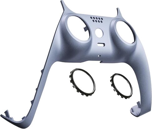 eXtremeRate Sterling Silver Decorative Trim Shell Compatible with P S 5 Controller DIY Replacement Clip Shell, Custom Plates Cover Compatible with P S 5 Controller with Accent Rings in Saudi Arabia