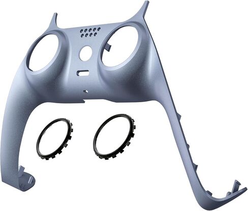 eXtremeRate Sterling Silver Decorative Trim Shell Compatible with P S 5 Controller DIY Replacement Clip Shell, Custom Plates Cover Compatible with P S 5 Controller with Accent Rings in Saudi Arabia