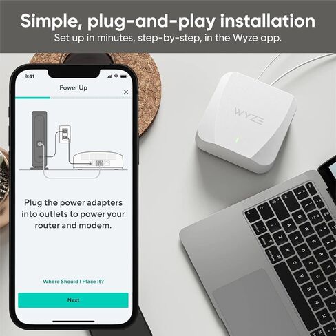Wyze AX3000 Dual-Band Wi-Fi 6 Mesh Router System, Covers up to 3000 Sq. Ft, 100+ Devices, Replaces Router and Extender, Supports Wired Backhaul, 2x 1 Gbps Ports per router - 2 Pack (Renewed) in Saudi Arabia
