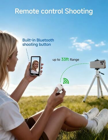 Vlog Selfie Monitor Screen for iPhone & Android,Magnetic Phone Back Camera Selfie Monitor Screen for Vlog Live Stream TikTok,Built-in Speaker,Built-in Shutter Button,7-Hour Long Battery Life (Update) in Saudi Arabia