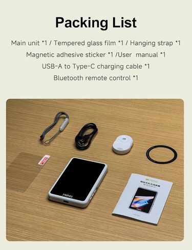 Vlog Selfie Monitor Screen for iPhone & Android,Magnetic Phone Back Camera Selfie Monitor Screen for Vlog Live Stream TikTok,Built-in Speaker,Built-in Shutter Button,7-Hour Long Battery Life (Update) in Saudi Arabia