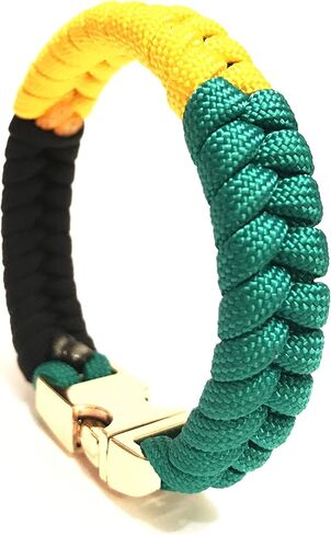 Flag of Jamaica Mens & Women Paracord Survival Bracelet Jewelry Jamaican Flag (Size 7.0 inches) in Saudi Arabia