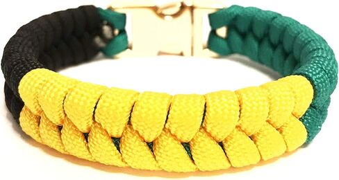 Flag of Jamaica Mens & Women Paracord Survival Bracelet Jewelry Jamaican Flag (Size 7.0 inches) in Saudi Arabia