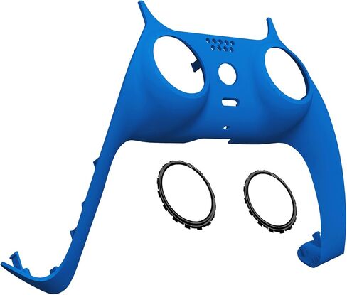 eXtremeRate Blue Decorative Trim Shell Compatible with p s 5 Controller, Soft Touch DIY Replacement Clip Shell, Custom Plates Cover Compatible with p s 5 Controller with Accent Rings in Saudi Arabia