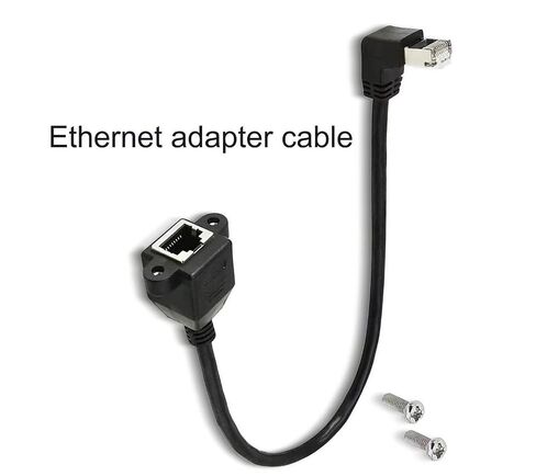 90 Degree Upward RJ45 Ethernet Adapter Cable, Upward Male to Female LAN Connector Switch Adapter Compatible with CAT5 and CAT6 sockets（30 CM） in Saudi Arabia