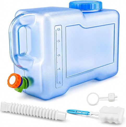 Ropoy 15L 3.3 Gallon Portable Water Container with Spigot, BPA-Free Food Grade Water Storage Tank, Leak Proof Drinking Water Jug for Camping Hiking Picnic Car Travel Emergency in Saudi Arabia