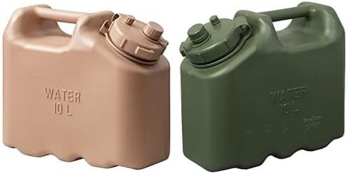 Bundle of Scepter 2.5 Gallon True Military Water Container, Sand + Scepter 2.5 Gallon True Military BPA Free Water Container, Food Grade Water Jug for Camping and Emergency Storage, Green in Kuwait