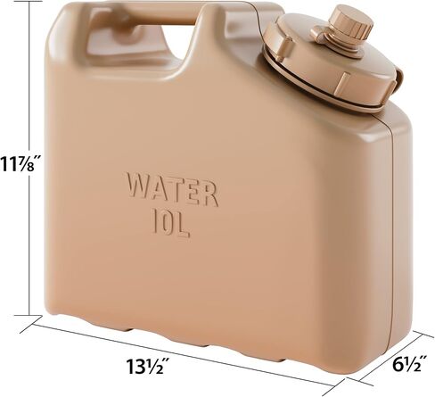 Bundle of Scepter 2.5 Gallon True Military Water Container, Sand + Scepter 2.5 Gallon True Military BPA Free Water Container, Food Grade Water Jug for Camping and Emergency Storage, Green in Kuwait