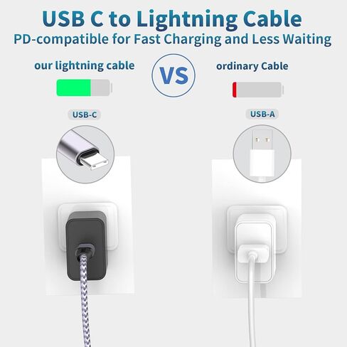 [Apple MFi Certified] Short iPhone Charger 8 Inch 3Pack, USB A to Lightning in Kuwait