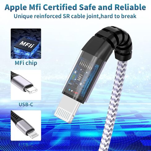 [Apple MFi Certified] Short iPhone Charger 8 Inch 3Pack, USB A to Lightning in Kuwait