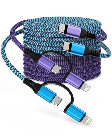 2Pack/10FT iPhone 17e 17 16e Pro Max Charging Cord 2 in 1, USB C to USB C in Kuwait