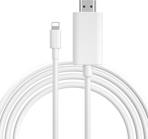 [MFi Certified] 13.2ft Long Version Lightning to HDMI Cable Adapter, 1080P Lightning to Digital AV Adapter Sync Screen Connector Compatible for iPhone 14 13 12 11 to HD TV Projector Monitor in Kuwait
