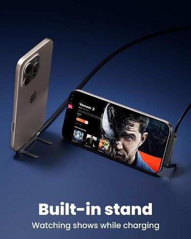 USB C to Lightning Cable with Built-in Phone Stand, MFi Certified 30W PD Fast Sideways iPhone Charger, 90 Degree Type C to Lightning Cable, 2 in 1 Invisible Holder Charger Cable for iPhone 14-5, iPad in Kuwait