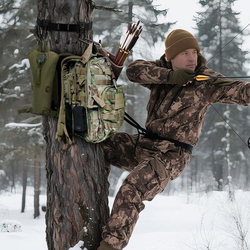 DoubleCare Tree Stand Hunting Harness with Adjustable Metal Hook,Treestand Belt for Hunting in Kuwait