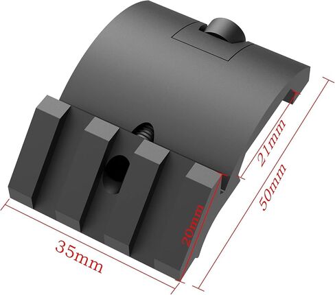 3 Slots Low Profile Adapter 45 Degree Offset Mount for Flashlight Laser (Black-1PCS) in Saudi Arabia