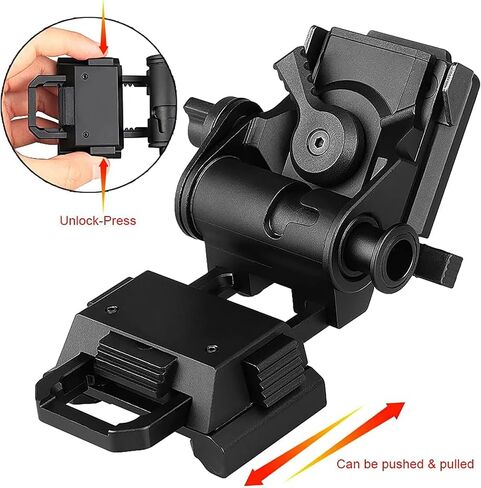 YSS PVS 14 Binocular Bridge Mount Modular Interface NVG Mount Adapter with L4 G24 Mount for PVS18/PVS 31 Suitable Monocular/Binocular Night Vision Goggles Aluminum in Saudi Arabia