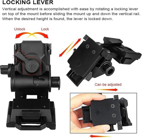 YSS PVS 14 Binocular Bridge Mount Modular Interface NVG Mount Adapter with L4 G24 Mount for PVS18/PVS 31 Suitable Monocular/Binocular Night Vision Goggles Aluminum in Saudi Arabia