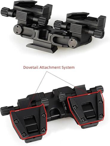 YSS PVS 14 Binocular Bridge Mount Modular Interface NVG Mount Adapter with L4 G24 Mount for PVS18/PVS 31 Suitable Monocular/Binocular Night Vision Goggles Aluminum in Saudi Arabia