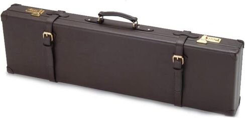 Beretta SVPD104 Leather Over & Under Wool Felt Lined Gun Case, Black in Saudi Arabia