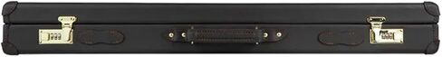 Beretta SVPD104 Leather Over & Under Wool Felt Lined Gun Case, Black in Saudi Arabia