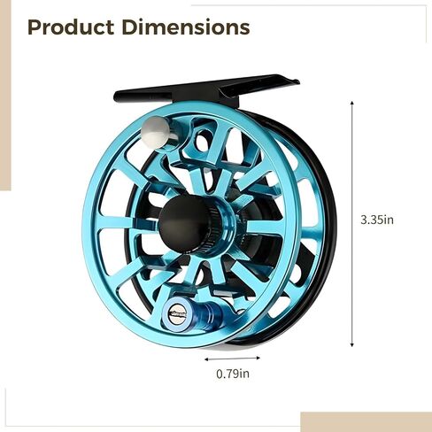 One-Way Bearing Fly Fishing Reel, CNC Machined Aluminum, Lightweight, Corrosion-Resistant, Smooth Drag for Anglers in Saudi Arabia