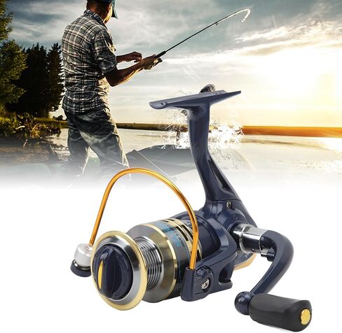Fly Fishing Reel Metal 8BB Spinning Reel Large Capacity Lightweight Sturdy Impact Smooth Reeling for Freshwater Saltwater Fishing in Saudi Arabia