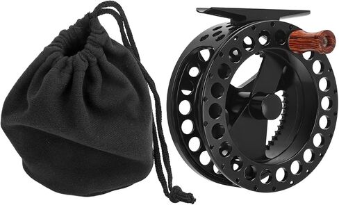 Fly Fishing Reel 3/4 Metal Left Right Hand Retrieve Smooth Durable Black Replacement for Fly Fishing Enthusiasts in Saudi Arabia