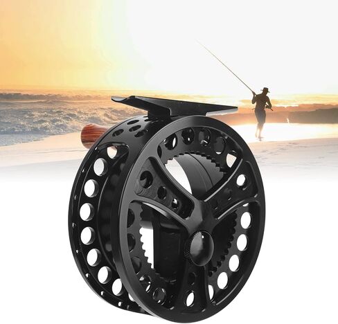Fly Fishing Reel 3/4 Metal Left Right Hand Retrieve Smooth Durable Black Replacement for Fly Fishing Enthusiasts in Saudi Arabia