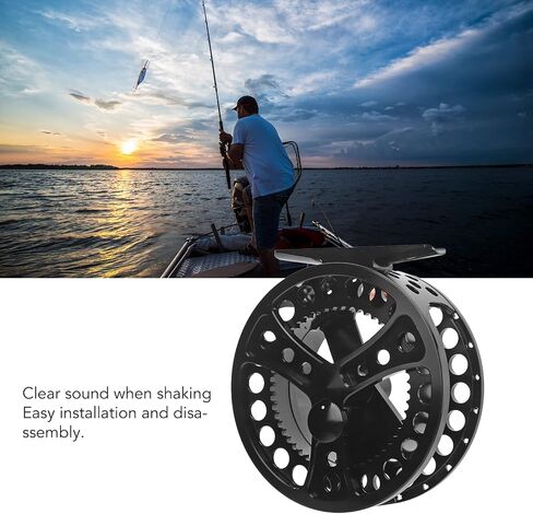 Fly Fishing Reel 3/4 Metal Left Right Hand Retrieve Smooth Durable Black Replacement for Fly Fishing Enthusiasts in Saudi Arabia