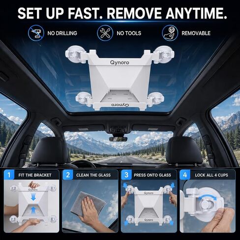Starlink Mini Suction Cup Mount for Car Windows & Sunroofs, 4-Cup Bracket in Saudi Arabia