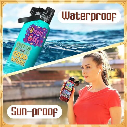 200PCS Holographic Motivational Stickers, Positive Affirmation Stickers for Women Adults Teens Students, Inspirational Quote Vinyl Decals for Water Bottles Laptop Vision Board Supplies in Kuwait