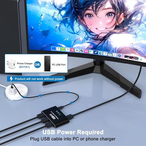 محول DisplayPort 3 في 1 مخرج 8K@60 هرتز، محول DP يوصل 3 أجهزة كمبيوتر بشاشة واحدة، محدد DisplayPort 1.4 3×1، محول زر يدوي لسطح المكتب/GPU/الكمبيوتر المحمول - اتصال مباشر فقط (بدون قاعدة توصيل/KVM) in Kuwait