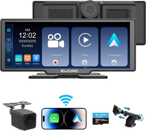 9 Inch Wireless CarPlay Screen for Car, CarPlay & Android Auto Touch Screen Car with Backup Camera, Bluetooth, Navigation, Mirror Link Voice Control in Kuwait