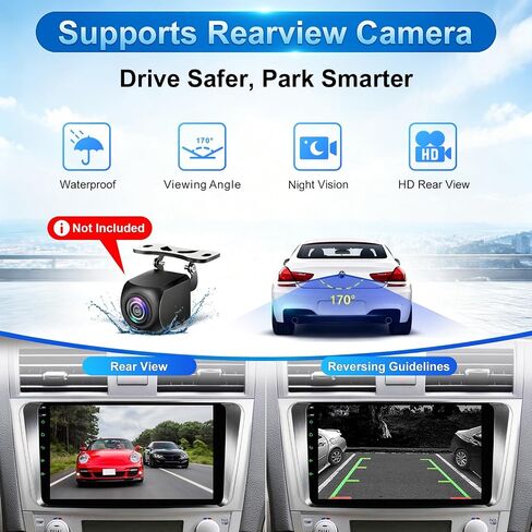 Car Radio for Toyota Camry 2006-2011 Wireless Carplay Android Auto,9 inch HD IPS Touch Screen Car Stereo with Mirror Link 10 Band DSP Audio/Bluetooth/FM/SWC in Kuwait