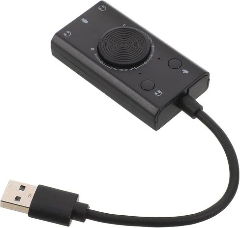 USB Microphone Sound Card with 3.5mm Jacks and Volume Control in Saudi Arabia
