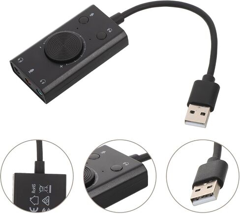 USB Sound Card Audio Adapter for Desktop Microphone Jack in Saudi Arabia
