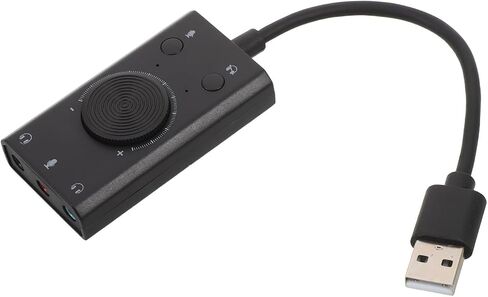 USB Stereo Audio Adapter with 3.5mm Headset Jack and Volume Control in Saudi Arabia