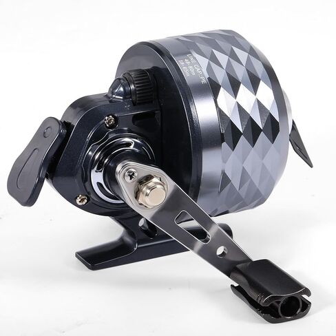Sougayilang Spincast Fishing Reel - 3.9:1 High Speed, All-Metal Gears, 10LB Drag - Easy Push Button Casting for Bass, Trout, Catfish - Left/Right Hand Changeable，Includes Monofilament Line in Saudi Arabia