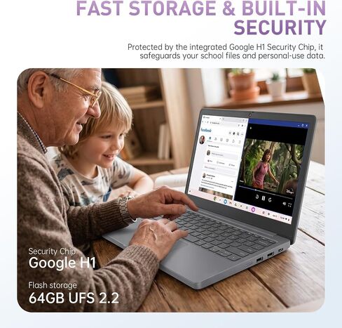 Lenovo Chromebook 11.6" IPS Intel Portable Laptop for Home Student Travel in Saudi Arabia