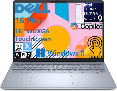Dell 16 Plus Touchscreen Laptop, Intel Core Ultra 9, 32GB LPDDR5X, 1TB SSD | 16" Business Laptop, Copilot+ PC with on-Device AI, Wi-Fi 7, Backlit KB, Win 11 Home, Premium in Saudi Arabia