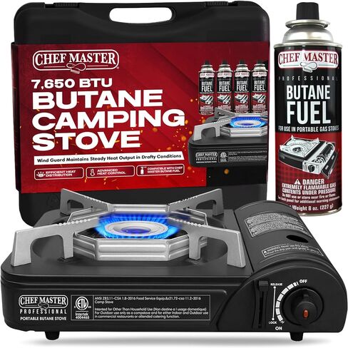 Chef Master Portable Butane Camping Stove, Tabletop Gas Cooker, 7,650 BTU in Saudi Arabia