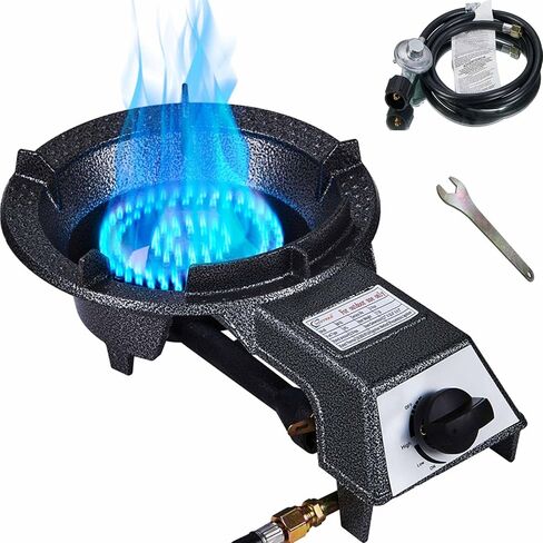 Horynar Single Propane Burner Automatic Ignition Cast Iron Burner 5 FT Hose in Saudi Arabia
