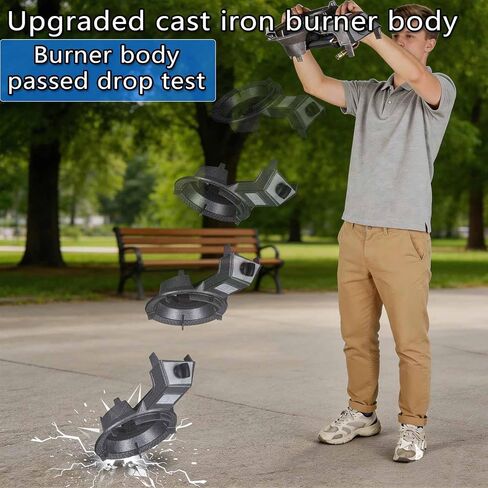 Horynar Single Propane Burner Automatic Ignition Cast Iron Burner 5 FT Hose in Saudi Arabia