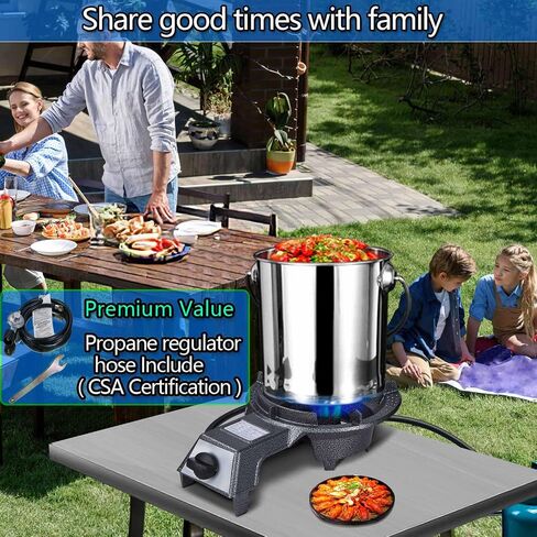 Horynar Single Propane Burner Automatic Ignition Cast Iron Burner 5 FT Hose in Saudi Arabia