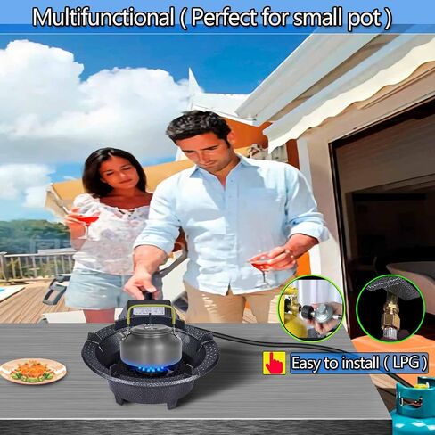 Horynar Single Propane Burner Automatic Ignition Cast Iron Burner 5 FT Hose in Saudi Arabia