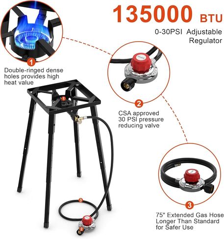 Nelyrho High Pressure Single Burner Propane Stove in Saudi Arabia