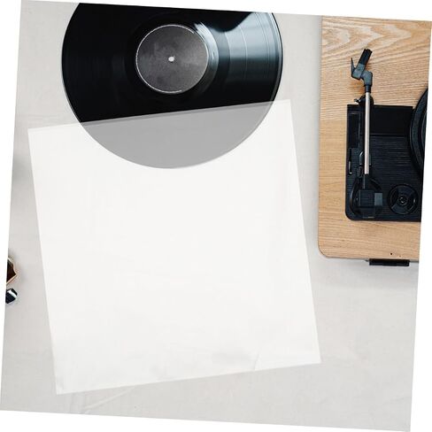 SOLUSTRE 12 Pack Plastic Record Sleeves Vinyl Cover Sleeves Scratch Resistant Wearproof in Saudi Arabia