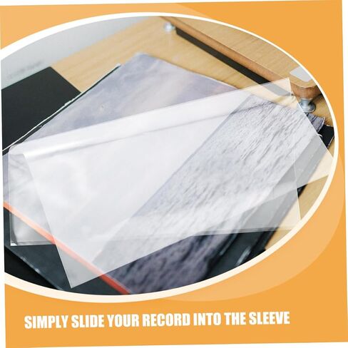 SOLUSTRE 12 Pack Plastic Record Sleeves Vinyl Cover Sleeves Scratch Resistant Wearproof in Saudi Arabia