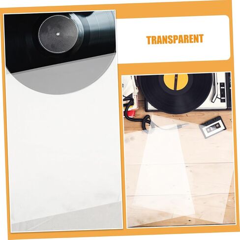 SOLUSTRE 12 Pack Plastic Record Sleeves Vinyl Cover Sleeves Scratch Resistant Wearproof in Saudi Arabia
