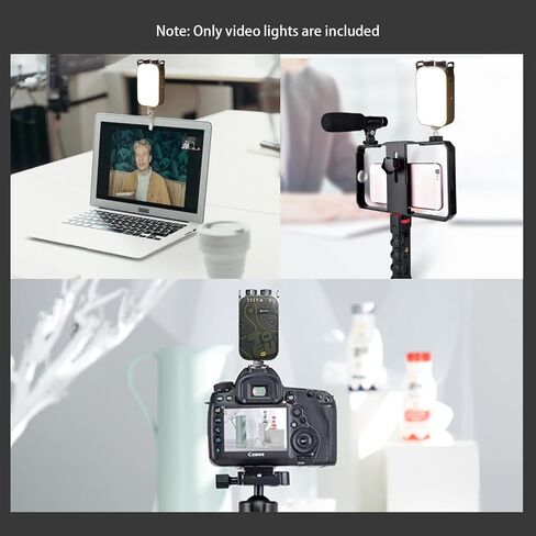 PHOTOOLEX TOFU-BRO RGB LED Video Light, Palm-Sized 7500mAh 12W Portable Cold Shoe Panel Camera Light, 2500-9900K, CRI TLCI 96+, 21 Effects, for Content Creator, Macro Photography, Product, Outdoors in Kuwait